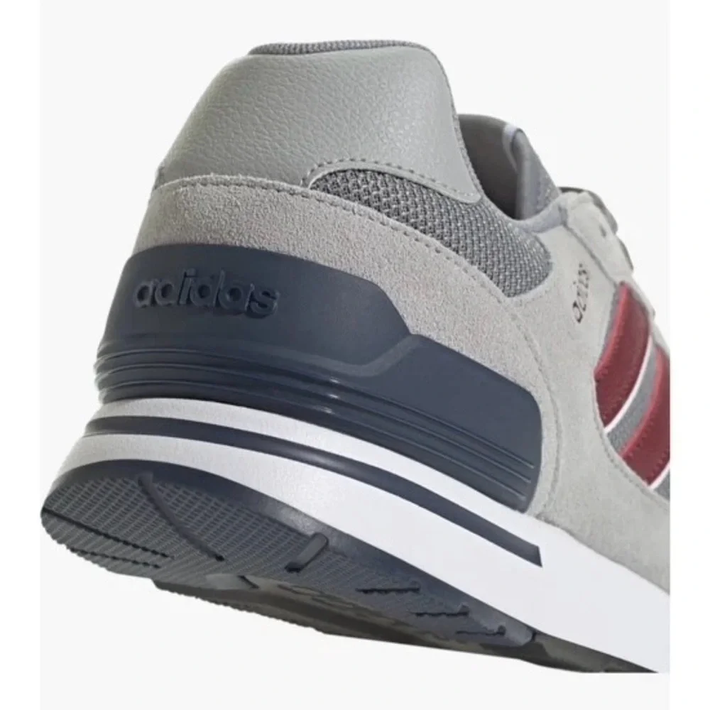 NIB Adidas Men's Run '80s Sneakers | Grey/Red | Size: 9.5